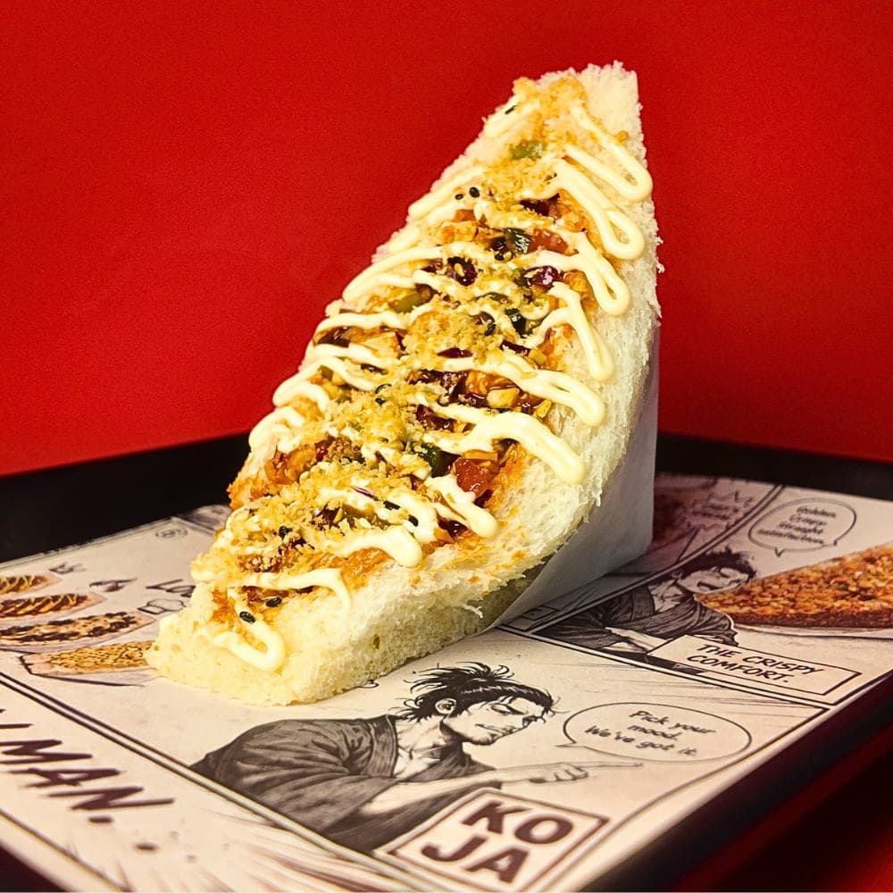 Gochujang Melt sando, close up